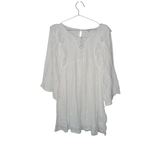 New without tags POL Clothing Womens Run Down Lace Mini Dress White SZ S - Picture 3 of 13
